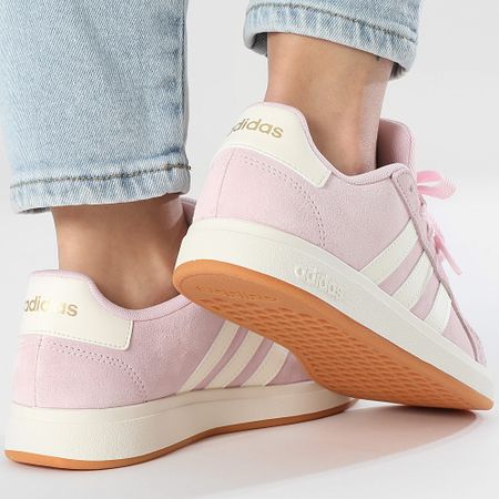Adidas Performance - Zapatillas Mujer Grand Court 00s K JP5895 Rosa Claro Off Blanco Goma