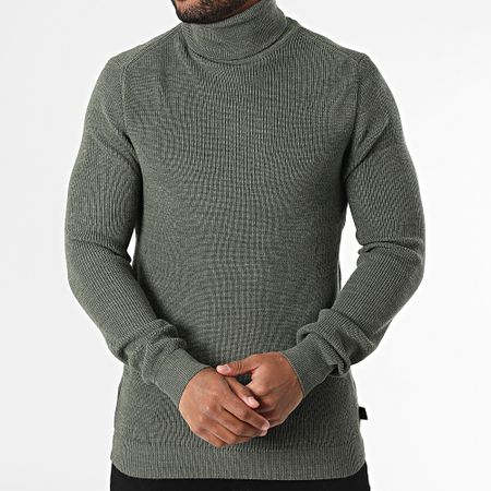 Armita - Suéter de cuello alto verde caqui