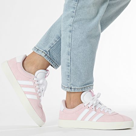 Adidas Performance - VL Court 3.0 Zapatillas Mujer JP5325 Rosa Claro Calzado Blanco Off White