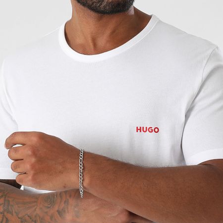 HUGO - Lote de 3 camisetas 50532811 Negro Gris Blanco