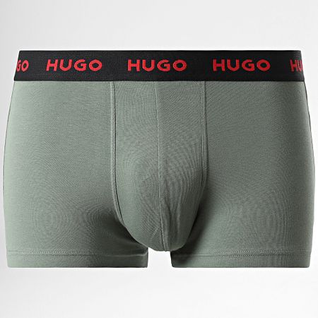 HUGO - Set De 3 Boxers 50532611 Azul Marino Verde Caqui Rosa