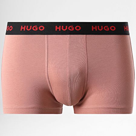 HUGO - Set De 3 Boxers 50532611 Azul Marino Verde Caqui Rosa