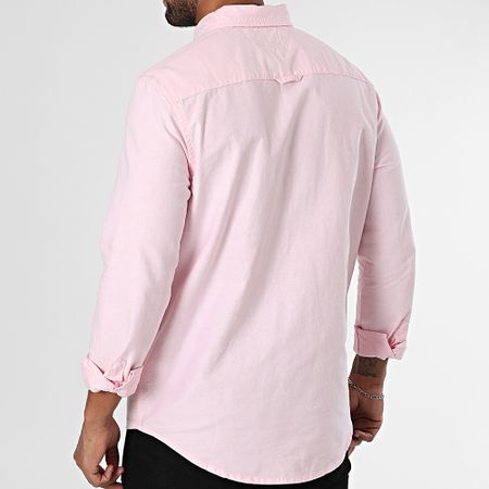 Tommy Jeans - Camisa Oxford Manga Larga Regular 0667 Rosa