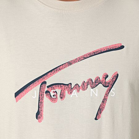 Tommy Jeans - Camiseta de firma 1109 Beige