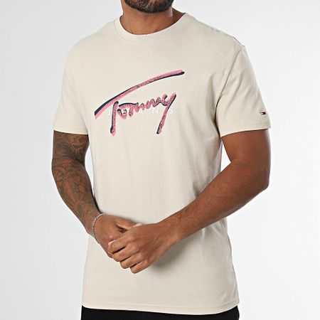 Tommy Jeans - Camiseta de firma 1109 Beige