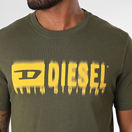 Diesel - Ajuste Q7 Tee Shirt A15398-0GRAI verde caqui