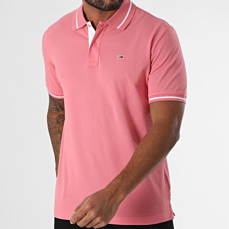 Tommy Jeans - Polo Manga Corta Tipped 0745 Rosa