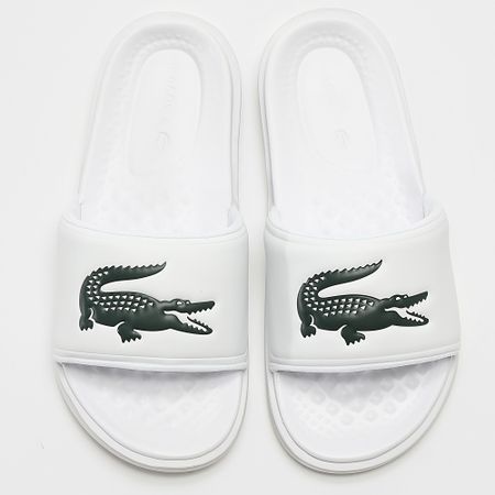 Lacoste - Zapatillas Serve Slide Dual Logo Cocodrilo Blanco