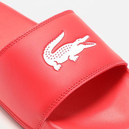Lacoste - Chanclas Serve Slide 0.0 Logo Cocodrilo Rojo