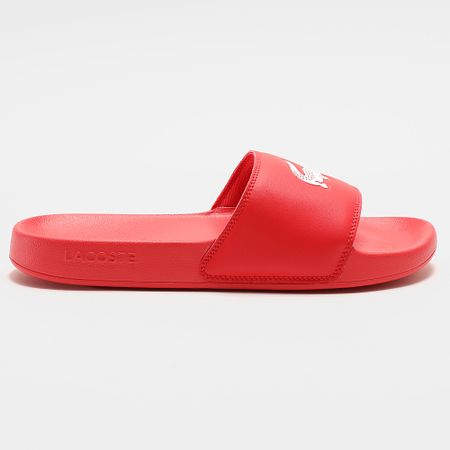 Lacoste - Chanclas Serve Slide 0.0 Logo Cocodrilo Rojo