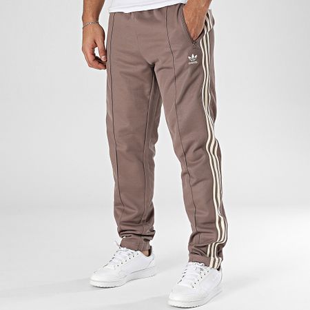 Adidas Originals - JP2525 Pantalón de chándal clásico con banda marrón