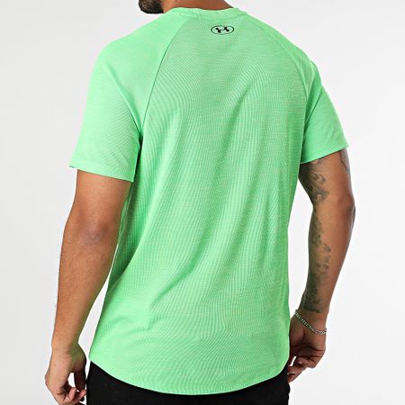 Under Armour - Camiseta Tech Textured 1382796 Verde fluorescente