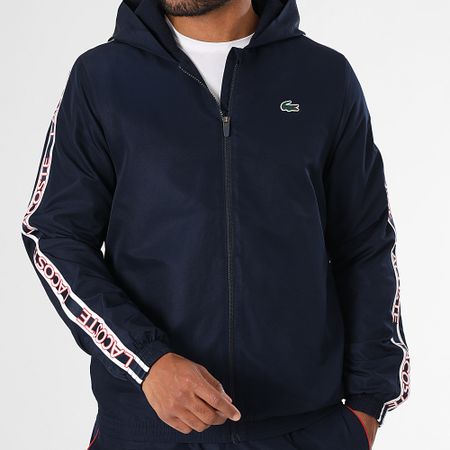 Lacoste - Chándal con logo de cocodrilo azul marino