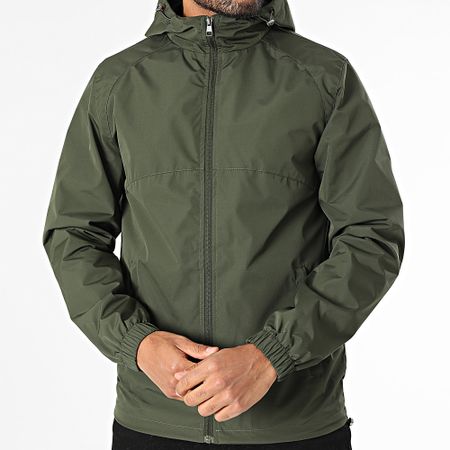 Classic Series - Chaqueta verde caqui con capucha y cremallera