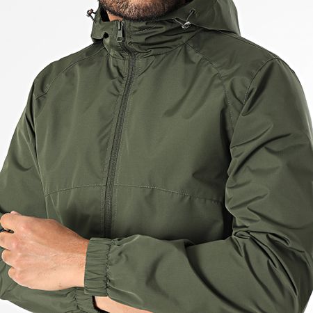 Classic Series - Chaqueta verde caqui con capucha y cremallera