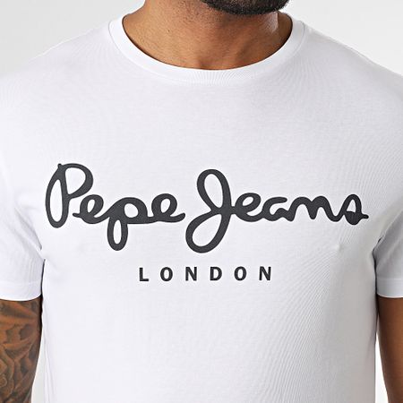 Pepe Jeans - Camiseta Original Stretch PM508210 Blanca