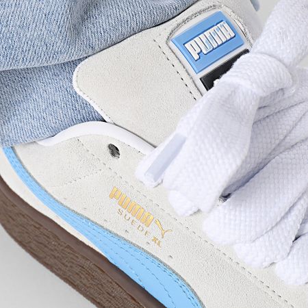 Puma - Zapatillas Mujer Suede XL Jr 396577 Puma Blanco Team Azul Claro