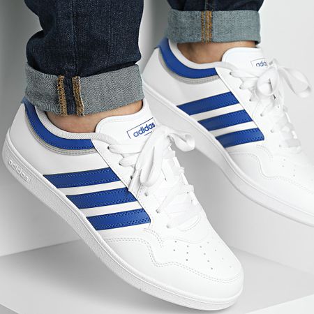 Adidas Performance - Zapatillas Hoops 4.0 JQ9987 Calzado Blanco Azul Real Gris Dos