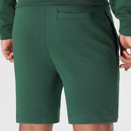 Lacoste - Pantalón Corto Logo Cocodrilo Bordado Verde Oscuro