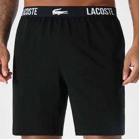Lacoste - Pantalón Corto Logo Cocodrilo Negro
