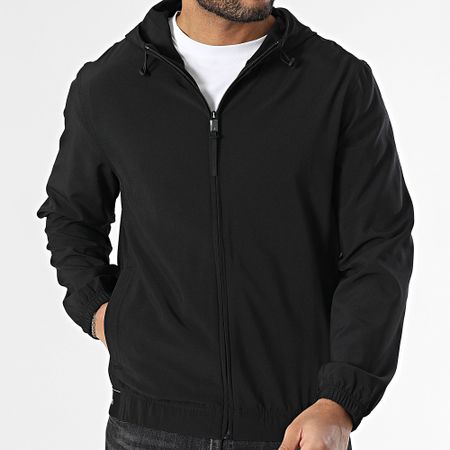 Calvin Klein - O525 Chaqueta con capucha y cremallera Negro