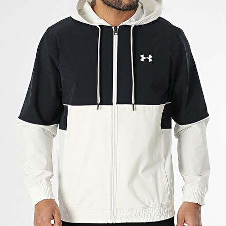 Under Armour - Zone Chaqueta tejida con capucha y cremallera 1383400 Beige Negro