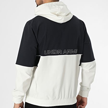 Under Armour - Zone Chaqueta tejida con capucha y cremallera 1383400 Beige Negro