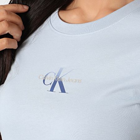 Calvin Klein - Camiseta mujer 5252 Azul claro