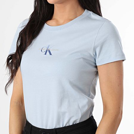 Calvin Klein - Camiseta mujer 5252 Azul claro