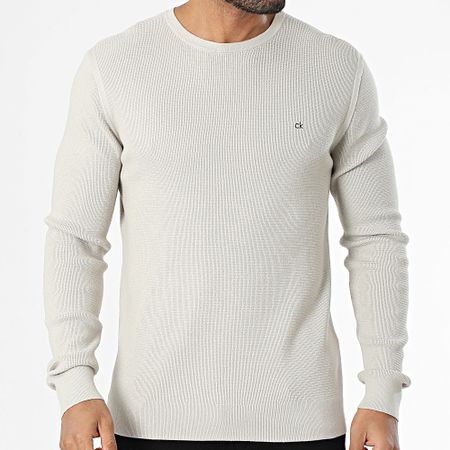 Calvin Klein - Jersey microtextura 4080 Beige