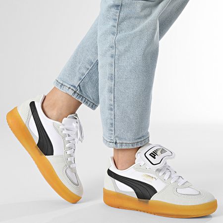 Puma - Zapatillas Mujer Palermo Moda Lengüeta 401679 Gris Pluma Puma Negro