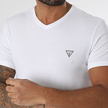 Guess - Lote de 2 camisetas con cuello en V U97G03-KCD31 Blanco