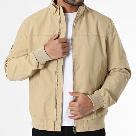 Superdry - Harrington M5012079A Chaqueta con cremallera de nailon beige