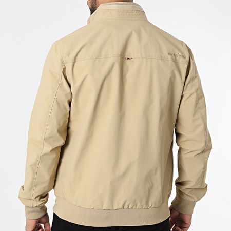 Superdry - Harrington M5012079A Chaqueta con cremallera de nailon beige