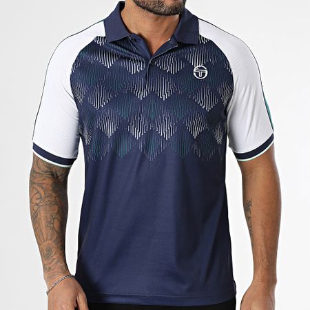 Sergio Tacchini - Polo Manga Corta Punte 40937 Azul Marino Blanco Verde