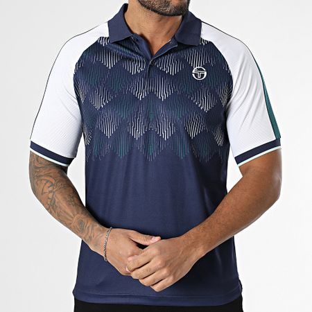 Sergio Tacchini - Polo Manga Corta Punte 40937 Azul Marino Blanco Verde