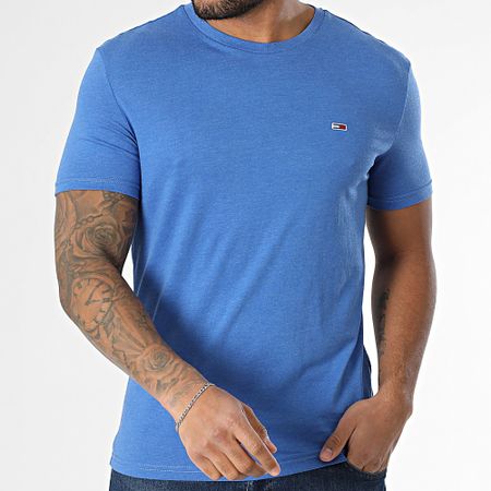 Tommy Jeans - Slim Tee Shirt Jaspe 0363 Azul Real Calentado