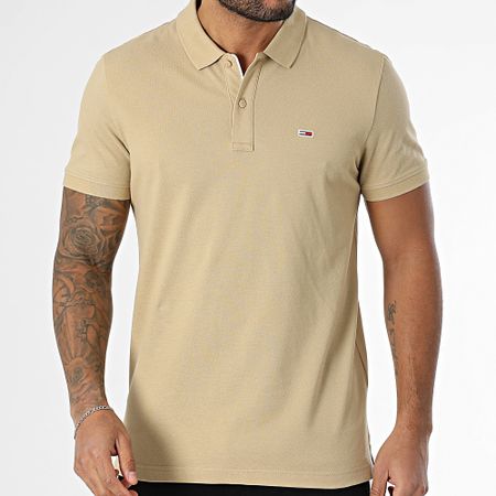 Tommy Jeans - Polo manga corta 0676 Beige