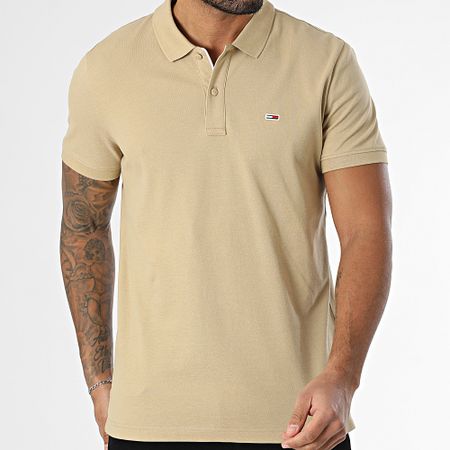 Tommy Jeans - Polo manga corta 0676 Beige