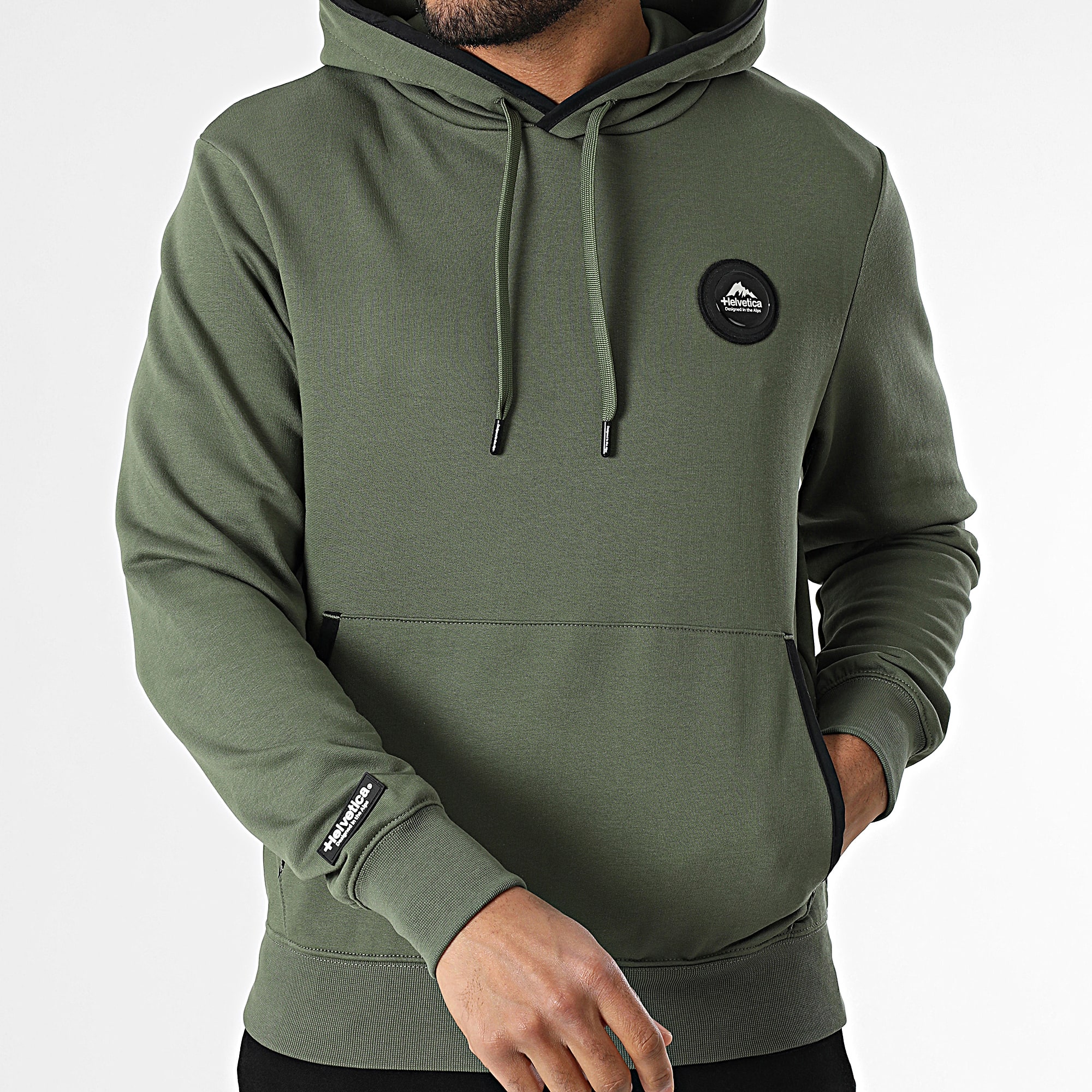 Helvetica - Sudadera Borgia Verde Caqui