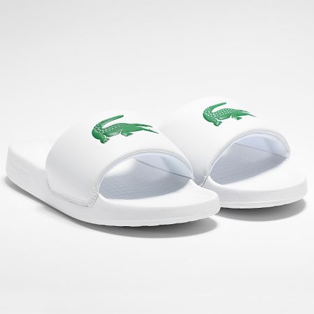 Lacoste - Sandalias Serve Slide 0.0 Logo Cocodrilo Blanco