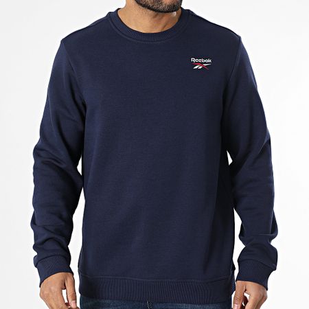 Reebok - Sudadera con cuello redondo Identity Logo Fleece Small 100202867 Azul Marino
