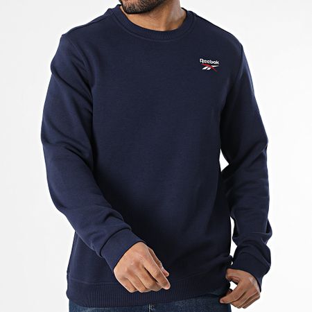 Reebok - Sudadera con cuello redondo Identity Logo Fleece Small 100202867 Azul Marino