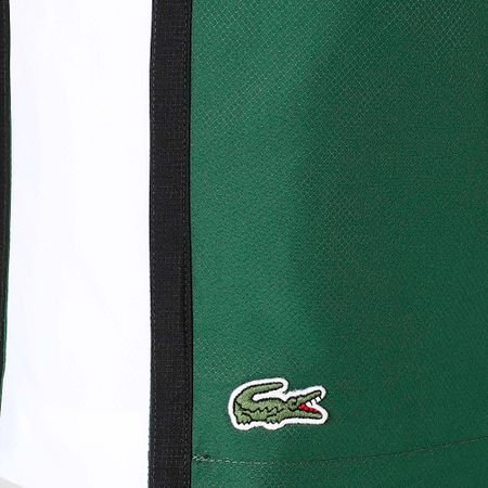 Lacoste - Diamond Jogging Shorts Logotipo Bordado Cocodrilo Verde Caqui Blanco