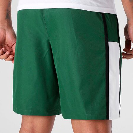 Lacoste - Diamond Jogging Shorts Logotipo Bordado Cocodrilo Verde Caqui Blanco