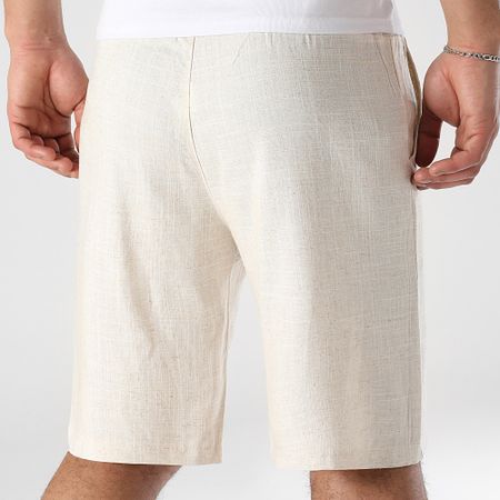 LBO - Pantalones cortos chinos de lino 1840 Beige