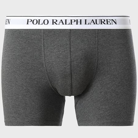 Polo Ralph Lauren - Juego De 3 Calzoncillos Gris Carbón Negro Blanco