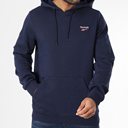 Reebok - Sudadera con capucha Identity Small Logo Fleece 100202877 Azul marino