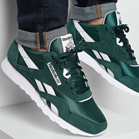 Reebok - Zapatillas Classic Nylon 100209550 Verde Blanco