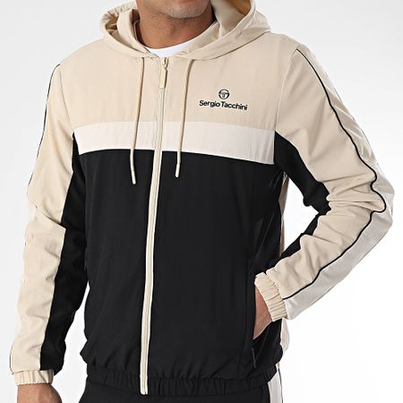Sergio Tacchini - Chándal Alata 41054 41053 Negro Beige Blanco